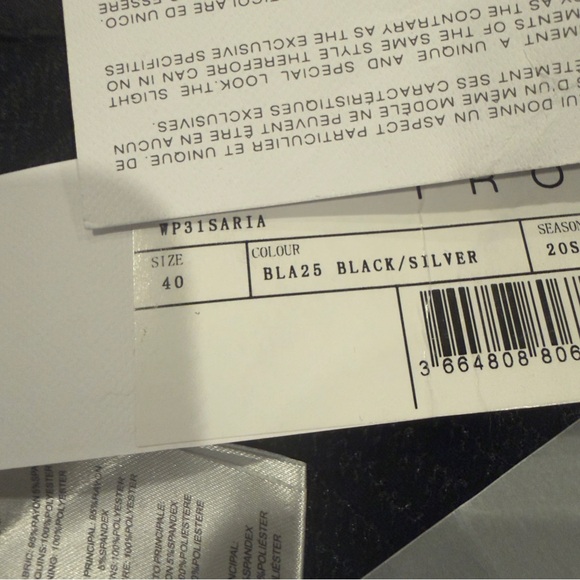 BNWT IRO Shimmering Black/SilverMini Saria Skirt size 40 - Picture 5 of 11